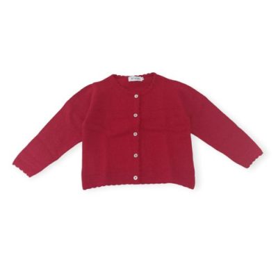 Casaco Malha Menina - Vermelho